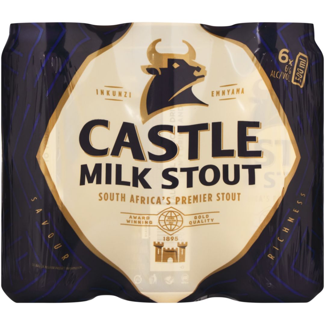 Castle Milk Stout Beer 500ml 6-Pack