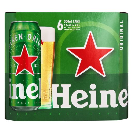 Heineken Premium Lager 500ml 6-Pack
