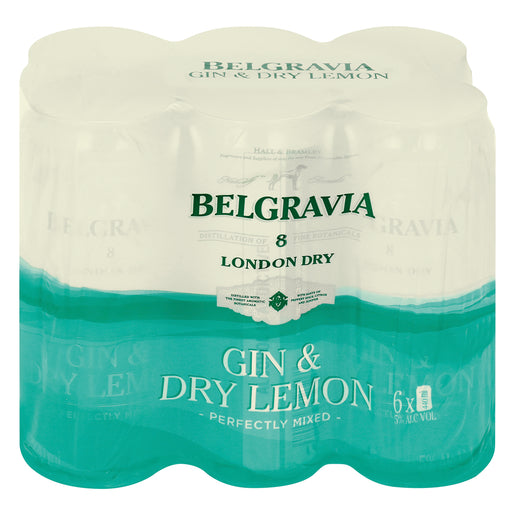 Belgravia Gin & Dry Lemon 440ml 6-Pack