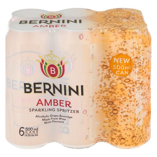 Bernini Amber 500ml 6-Pack