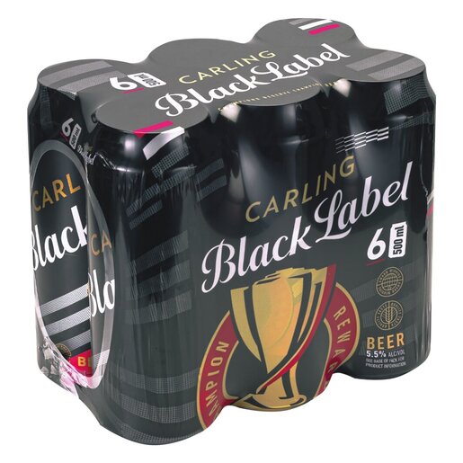 Black Label Beer 500ml 6-Pack