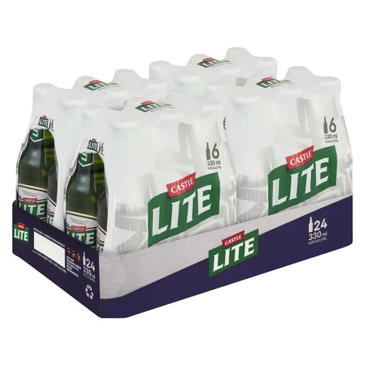 Castle Lite Beer 330ml Case (24)