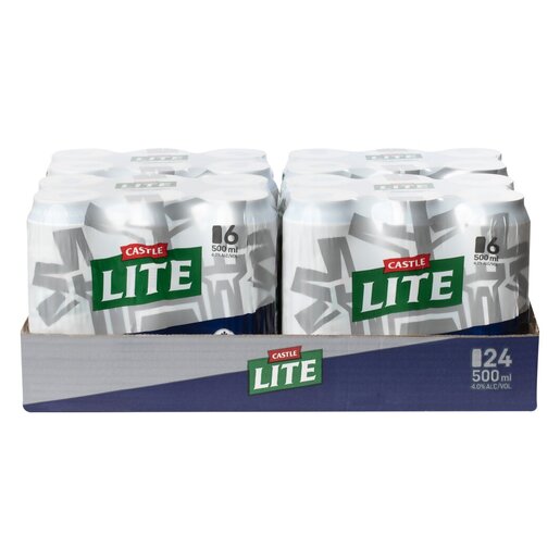 Castle Lite Beer 500ml Case (24)
