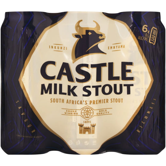 Castle Milk Stout Beer 500ml 6-Pack