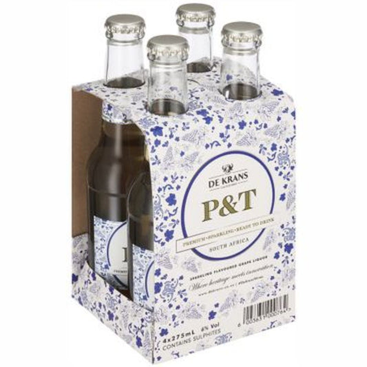 De Krans Premium Pre-mixed P&T 275ml 4-Pack