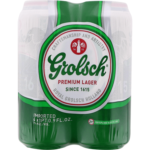 Grolsch Premium Pilsner 500ml 4-Pack