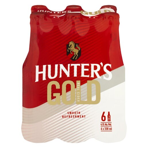 Hunter's Gold Cider 330ml 6-Pack