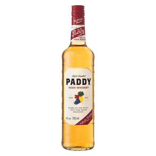 Paddy Triple Distilled Irish Whiskey 750ml Unit