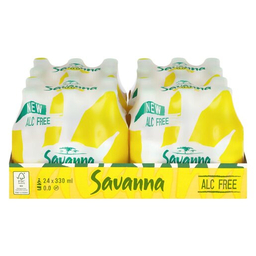 Savanna Alcohol Free Lemon 330ml Case (24)