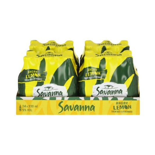 Savanna Premium Angry Lemon 330ml Case (24)