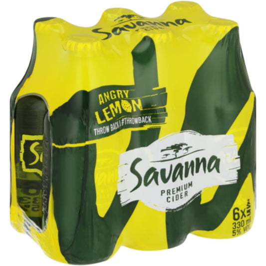 Savanna Premium Angry Lemon 330ml 6-Pack