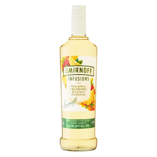 Smirnoff Infusions Pineapple, Cranberry & Lemon Vodka 750ml Unit