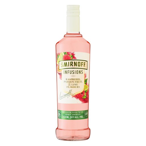 Smirnoff Infusions Raspberry, Passionfruit & Lime Vodka 750ml Unit
