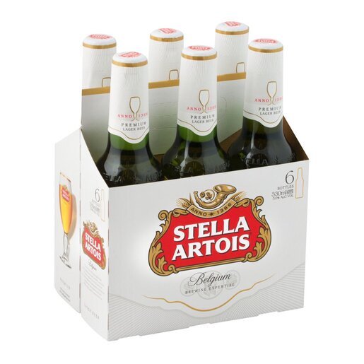 Stella Artois Premium Lager Beer 330ml 6-Pack